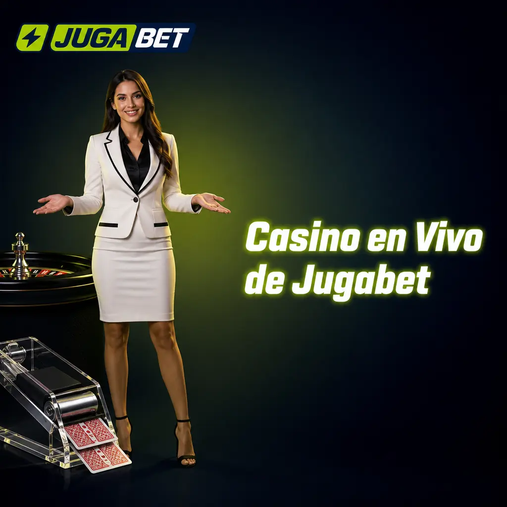 Casino en vivo de Jugabet con crupieres profesionales, ruleta, blackjack y baccarat en alta definición