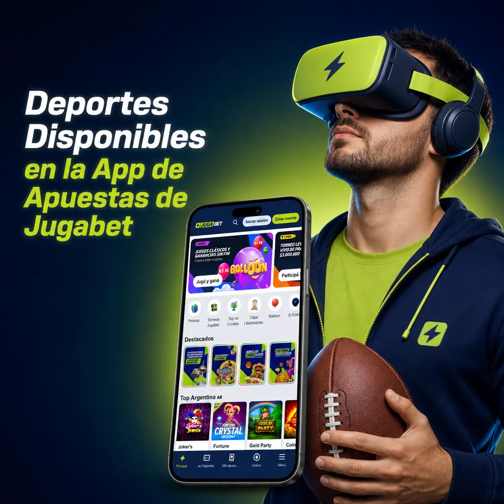 Deportes disponibles en la app de Jugabet: fútbol, básquet, tenis, boxeo, eSports y más con apuestas LIVE y LINE