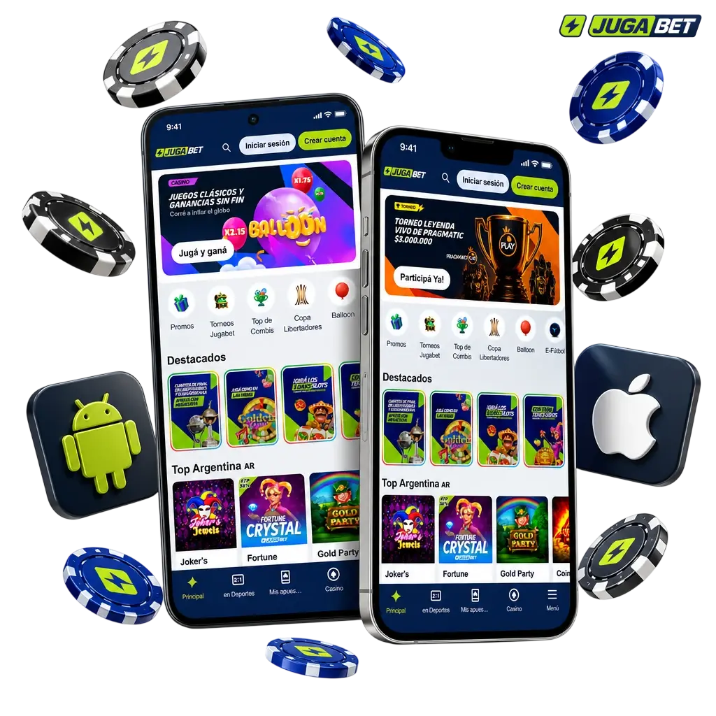 Descargá la app de Jugabet para Android APK e iOS en Argentina, gratis y legal, con bonos y apuestas deportivas.